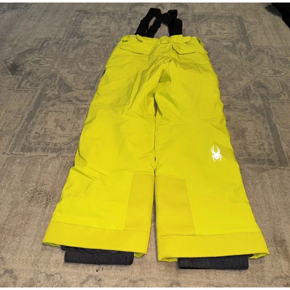 Spyder Kids Snow Bib Pants Yellow Size 12 Insulated Winter